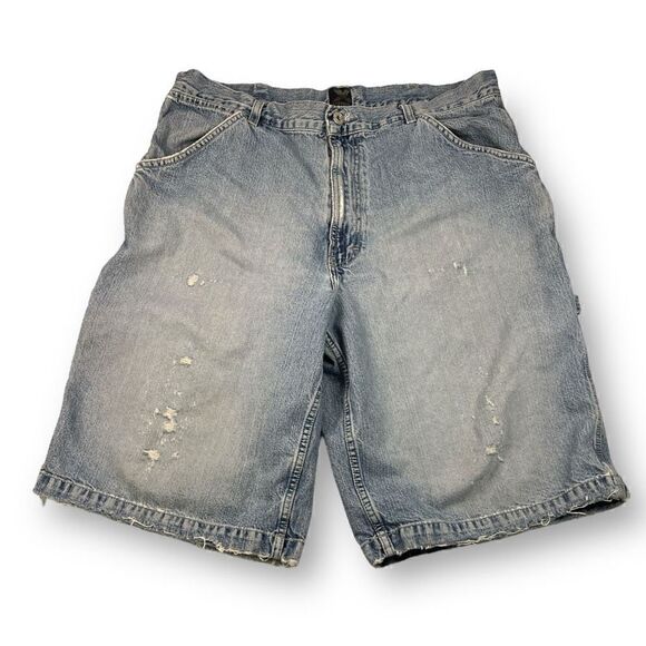 Express Vintage Carpenter Jean Shorts Size 38 - Picture 1 of 9